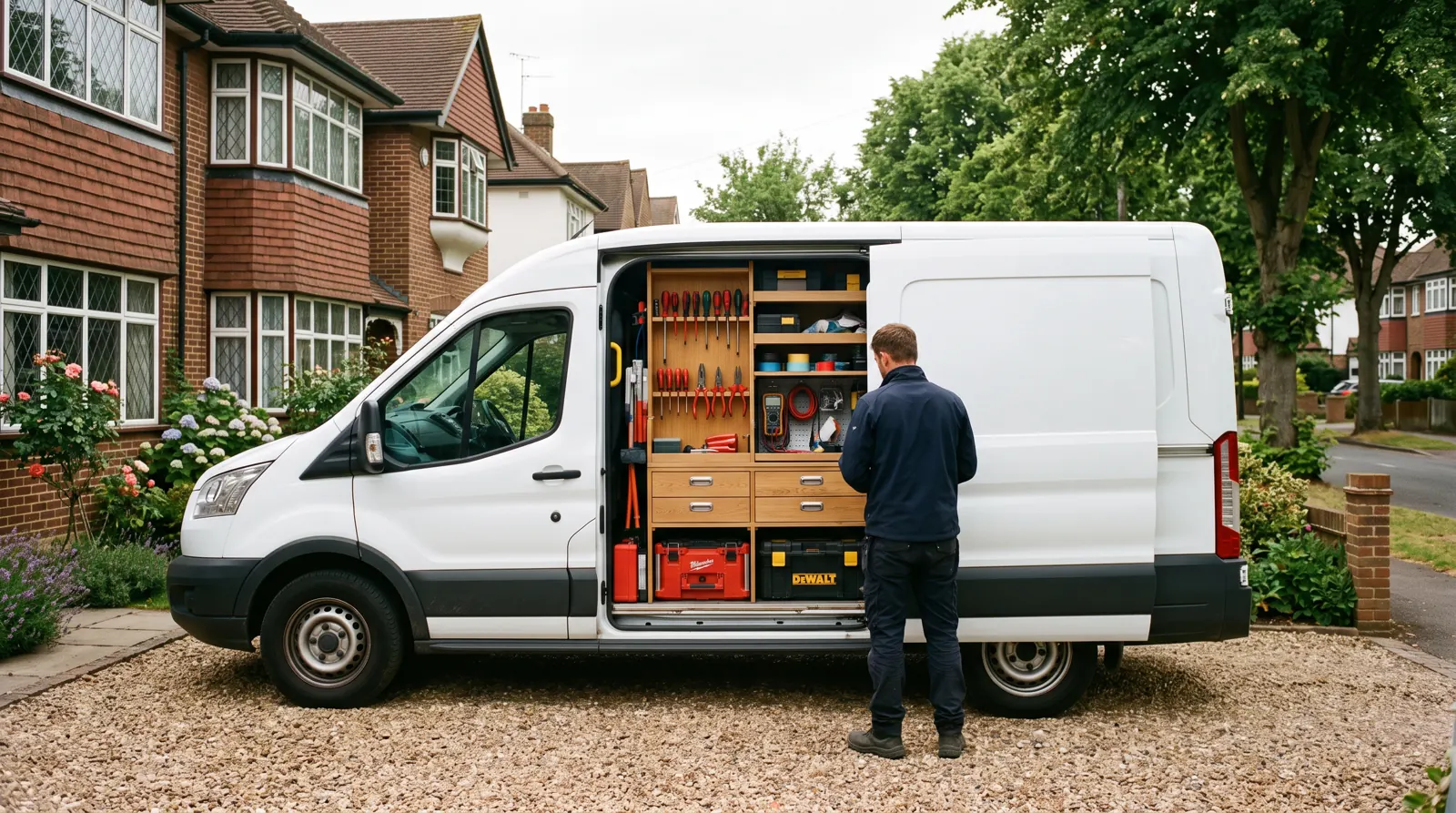 Electrician arriving at a home in Bexley